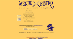 Desktop Screenshot of mendobistro.com